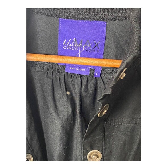 L Black Jacket, Snap buttons, roll up sleeves - Picture 3 of 7